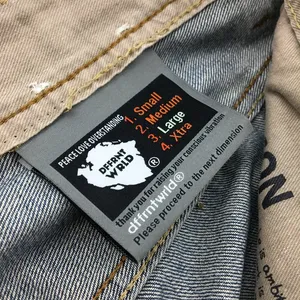 Étiquettes de vêtements de marque personnalisées privées étiquette de vêtements logo personnalisé en coton/satin/tissé pour toutes les étiquettes tissées de vêtements - Product Image 3