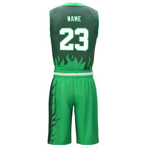 Uniformes de basket-ball pour hommes personnalisés OEM 100% polyester respirant nouvelle arrivée uniformes de basket-ball pour adultes sublimation du nom de l'équipe - Product Image 3