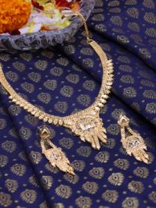 Joyería de latón de imitación de moda chapada en oro, collares de moda con Festival de perlas, joyería de exportación con diseño de formación - Product Image 2