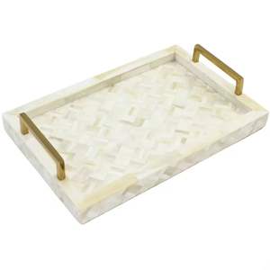 Produits de haute qualité nacre MOP incrustation pour restaurant et hôtel plateaux de service - Product Image 6