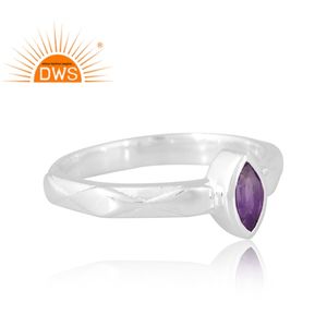 แหวนพลอยอเมทิสต์ธรรมชาติสำหรับผู้หญิงแหวนเงินสเตอร์ลิง925ใหม่ออกแบบได้ตามต้องการ - Product Image 4