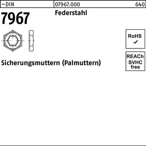<b>Lock</b> Nut DIN 7967 M48 Spring Steel 10 Pieces - Product Image 1