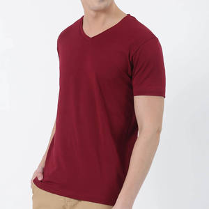 Camiseta Nueva 2023 100% Algodón 180 Gsm Suave con Cuello en V y Serigrafía Transpirable y Ligera al por Mayor - Product Image 2