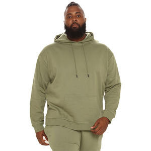 Sudaderas con capucha de peso pesado liso verde claro más vendidas para hombres sudaderas con capucha personalizadas con bolsillo de canguro y puños acanalados - Product Image 2