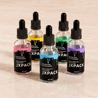 Flacon compte-gouttes rond en verre mat translucide de luxe, base épaisse, vide, 5ml, 10ml, 20ml, 30ml, 50ml, 100ml, pour B2B, avec impression de logo personnalisé
