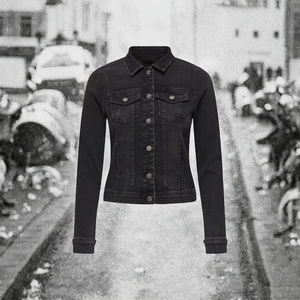 เสื้อแจ็คเก็ตยีนส์กันน้ำสำหรับผู้หญิง รุ่นรักษ์โลก สำหรับฤดูหนาว พร้อมฉนวนกันความร้อน ควบคุมอุณหภูมิ ปิดด้วยซิป ตกแต่งด้วยโลโก้ - Product Image 2