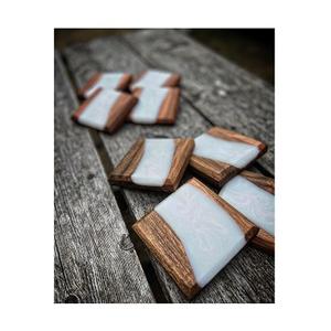 Best Quality Hot Antique Colour <b>Coaster</b> <b>Set</b> of 6 Pcs <b>With</b> Wood <b>Holder</b> Unique Custom Colour Tea Cup <b>Coasters</b> at Wholesale - Product Image 4