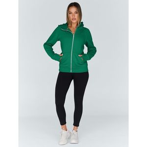Sudadera con Capucha de Manga Larga con Cierre Completo y Lavado Ácido para Mujer, Cómoda para Actividades al Aire Libre y Uso Casual - Product Image 2