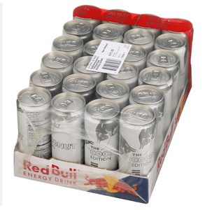 Red Bull Édition Noix de Coco Baies de la Forêt, Pack de 12 Canettes de 250ml, Contient 0,1g de sel par 100ml pour l'équilibre électrolytique, Vente en gros - Product Image 1