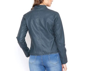 Conceptions classiques Veste en cuir pour femmes anti-rides poids léger taux raisonnable Veste en cuir véritable avec matériau durable - Product Image 2