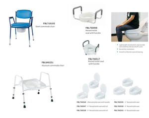 Bliss Medical Classic Commode Toilette Chaise Flat <span class=keywords><strong>Pack</strong></span> Salle De Bains Aide À La Sécurité pour Personnes Âgées Augmente La Hauteur Siège De Toilette Cadre - Product Image 4