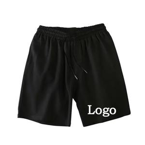 Pantalones cortos deportivos de malla de verano 100% de algodón para hombre, estilo Hip Hop, Color sólido, ajuste holgado, & Fitness Jogging, deporte, logotipo personalizable - Product Image 1