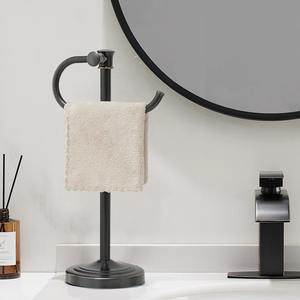 Modern Golden Metal Towel Holder With Stunning Finished Providing Trendy <b>Storage</b> And Practical Bathroom Solution - Product Image 3