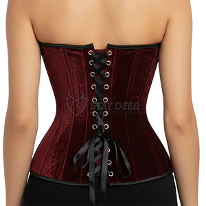 Gothic Corset for Women Black Color, Lace Up Vintage Bustier Design - Product Image 2