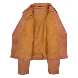 Chaqueta corta de Invierno para mujer OEM, chaqueta de cuero para exteriores para mujer, chaquetas de cuero para invierno, fabricantes - Product Image 4