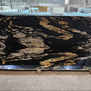 แผ่นหินแกรนิตหินธรรมชาติสีทองไทเทเนียมดีไซน์ทันสมัยขัดเงาเป็นมิตรกับสิ่งแวดล้อมห้องครัวห้องนั่งเล่นวิลล่า - Product Image 1