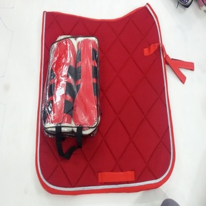 Custom Logo Soft Polycotton Lining Equestrian Western Style Saddle Pads for Jumping <b>Horses</b> in <b>Stable</b> Customizable - Product Image 5