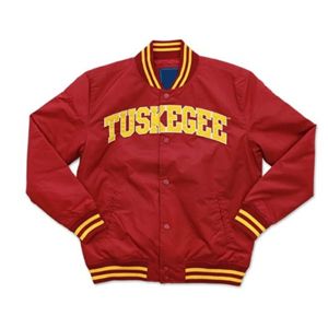 Tuskegee Varsity Jacket Tiger Mascot 1881 Emblem Winter School <b>Spirit</b> Outerwear Digital Printed College Apparel Unisex Bulk - Product Image 1