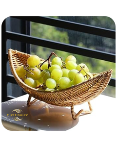 High Quality Modern Natural Rattan Woven Eco-Friendly Multifunction Round <b>Storage</b> <b>Baskets</b> <b>for</b> Food Kitchen Hotel Restaurant Use - Product Image 6