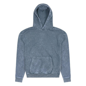 Sweat à capuche surdimensionné délavé vintage de haute qualité en coton 100% pour homme - Product Image 1