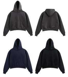 เสื้อมีฮู้ดของผู้ชายเสื้อแนวสตรีทเข้ารูปปกติผ้าฝ้าย100% ดีไซน์ใหม่สำหรับฤดูใบไม้ร่วง - Product Image 1