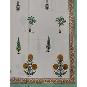 Hand Block Printed King Size 100% Cotton Double Bedsheet Pillow Cover Eco-Friendly Floral <b>Comforter</b> <b>Set</b> for Home 3 Pcs <b>Set</b> - Product Image 2