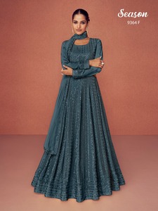 Real Georgette <strong>Anarkali</strong> Suite for Girls Embroidery and Sequence Work Salwar Wedding and Party Wear Pakistani Dress