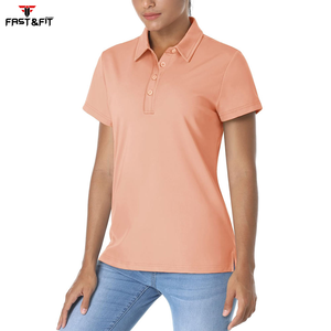 Camiseta personalizada de algodón de manga corta para mujer, camiseta Polo transpirable de punto informal, característica/ropa comprimida - Product Image 6