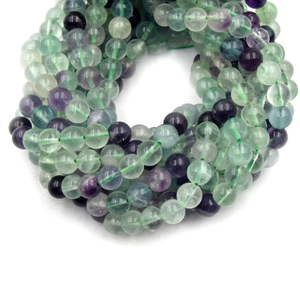 Stone <b>Beads</b> Rainbow fluorite <b>Beads</b> Strand Stone Jewelry <b>Loose</b> Smooth Gemstone Healing Necklace Natural Crystal Wholesaler - Product Image 1