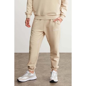 GRIMELANGE <b>Men's</b> Organic <b>Fleece</b> <b>Lined</b> <b>Jogger</b> Sweatpants with Embroidery Lettering - Product Image 1