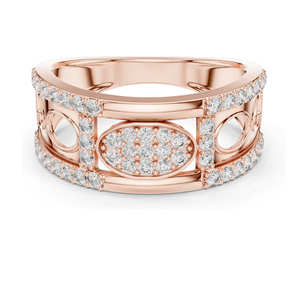 Anillo de Diamante Cultivado en Laboratorio de 0.576 CT para Mujer, Claridad VVS-VS EF, Oro de 18KT, 14KT, 10KT y Plata 925, Oro Rosa, Amarillo y Blanco - Product Image 2