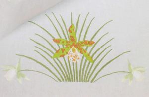 Camino de Mesa de Algodón Blanco Personalizado al por Mayor, Bordado de Alta Calidad con Flores de Orquídea para el Hogar y Hoteles en Días Festivos - Product Image 3