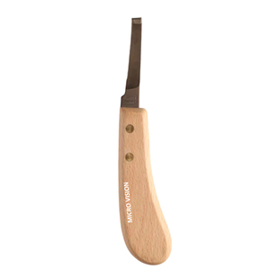 Nouveauté Couteau à sabot maréchal-ferrant avec manche en bois Lame étroite Instrument vétérinaire main gauche et droite - Product Image 4