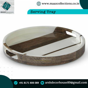 Bandeja de Madera Premium de Diseño Moderno y Elegante, Hecha a Mano, Decoración Rústica para el Hogar, Centro de Mesa Navideño Indio, Venta al Por Mayor - Product Image 3