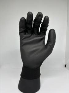 Gants en nitrile noir enduit de PU de calibre 13 avec doublure en coton Gants de sécurité de construction imperméables et anti-coupure-Échantillon gratuit inclus - Product Image 4
