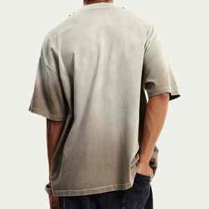 เสื้อยืดสำหรับผู้ชายดีไซน์สีทึบพิมพ์ลายสกรีนผ้าไหมด้านหน้าสไตล์ทางการผ้าถักแบบเป็นทางการ - Product Image 5