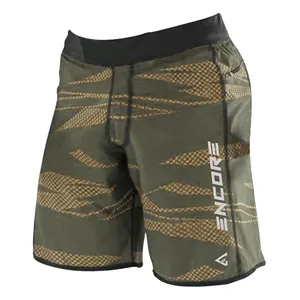 Shorts esportivos multifuncionais e personalizados, bermudas fitness de mma para treino com cruz e spandex, para academia e corrida