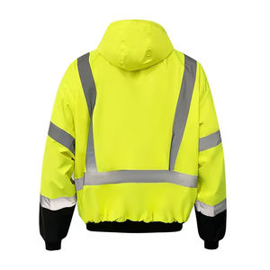 Chaqueta de Trabajo de Alta Visibilidad para Hombre, Chaqueta Bomber de Seguridad con Protección Reflectante de Alta Visibilidad para Trabajo al Aire Libre - Product Image 2