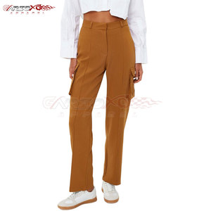 กางเกงคาร์โก้สำหรับผู้หญิงกางเกงคาร์โก้เอวสูงมีกระเป๋าอเนกประสงค์ขนาดใหญ่สำหรับผู้หญิงกางเกงคาร์โก้เอวสูงทนทาน - Product Image 1