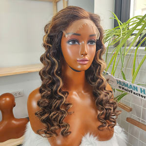 Peluca de Encaje HD con Ondas Sueltas, Sedosa y Ondulada, 100% Cabello Humano Virgen para Mujeres Negras - Product Image 1