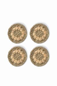 Juego de 4 posavasos de jacinto de agua y algas marinas Productos ecológicos Hecho en Vietnam Decoración de mesa al por mayor - Product Image 2