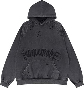 Conjunto Deportivo Personalizado para Hombre, 100% Algodón, Sudadera con Cremallera, Estilo Holgado, Desgastado, Vintage, Lavado Ácido, Otoño - Product Image 6