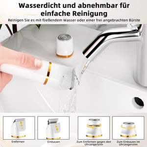 Tondeuse corporelle électrique 2-en-1 humide/sèche pour le visage, les bras, les jambes et les aisselles, avec nettoyage facile pour l'épilation faciale - Product Image 3