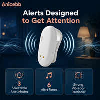Alarme d'énurésie Anicebb à forte vibration avec 6 sons d'alerte et 3 modes sélectionnables pour la surveillance nocturne et les canaux de soins