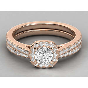 Bague solitaire en or 10 carats avec diamant de laboratoire pour femme, parure de bijoux fins pour fiançailles - Product Image 6