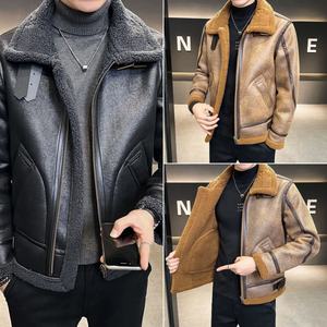 Personnalisable 100% véritable B3 veste en cuir de peau de mouton pour hommes coupe ample respirant grande taille confortable à la mode B3 cuir - Product Image 6