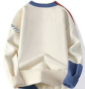 เสื้อสเวตเตอร์ถักแบบสวมหัวคอเสื้อหนาสำหรับผู้ชายเสื้อบุนวมให้ความอบอุ่นสำหรับฤดูหนาวสไตล์ฤดูใบไม้ร่วง - Product Image 2