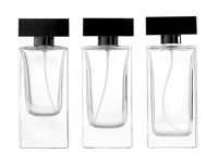 Botella de Perfume de Vidrio de 100 ml con Estampado en Caliente y Pulverizador de Bomba