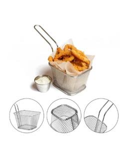 Customized Logo <b>Stainless</b> <b>steel</b> frying basket, Metal frying basket, <b>Stainless</b> <b>steel</b> deep fryer basket, Frying mesh basket - Product Image 6