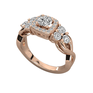 Bague pour femme en or 10 carats avec diamant solitaire rond - Product Image 4
